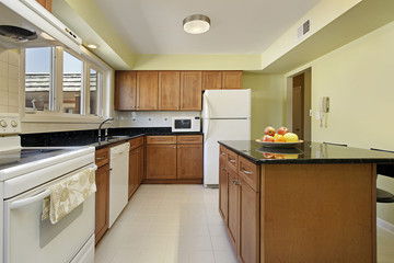 Kitchen with wood cabinetry