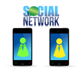 social media mobile phone concept