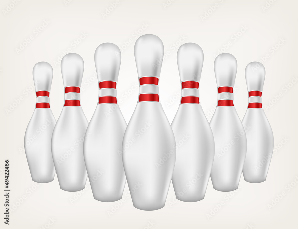 Wall mural bowling. style vector