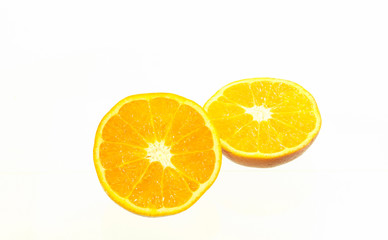 Orange on a white background