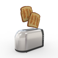 Toast Popping Out of a Toaster