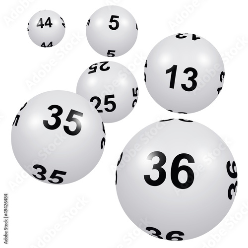 "Loto. Mélange de boules blanches" photo libre de droits sur la banque