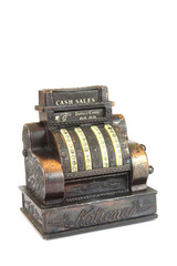 Vintage pencil sharpener in a shape of cash register