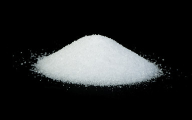 Salt on black background