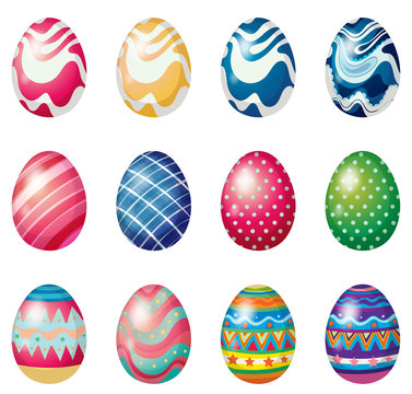 Easter eggs for the easter Sunday egg hunt