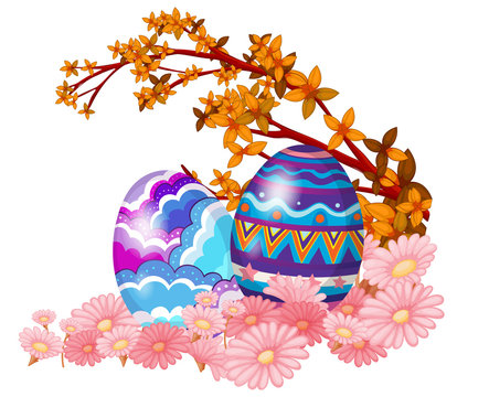 Two easter eggs hidden in the garden