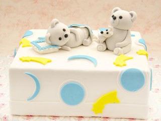 Tarta decorada con fondant