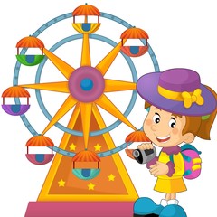 The funfair - illustration for the children