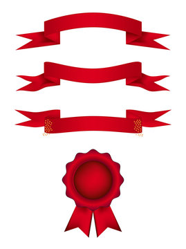 Vector red price tags, labels