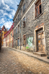 Fototapeta premium Abandoned building in Tallinn, Estonia
