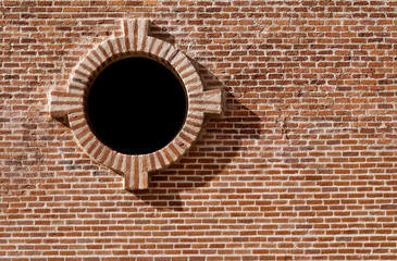 brickwall with round window