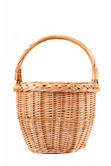 Fototapeta na wymiar Empty basket on white background