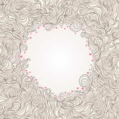 beige frame with hearts