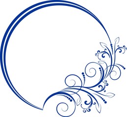 Decorative oval frame for design