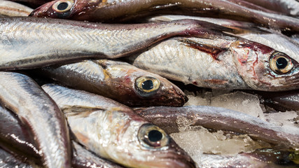 fish heads at marketplace