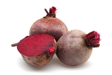 Half red beet and red beet