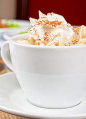 Deliicous coffee closeup