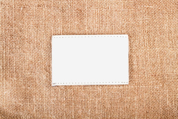 Background texture vintage burlap with label