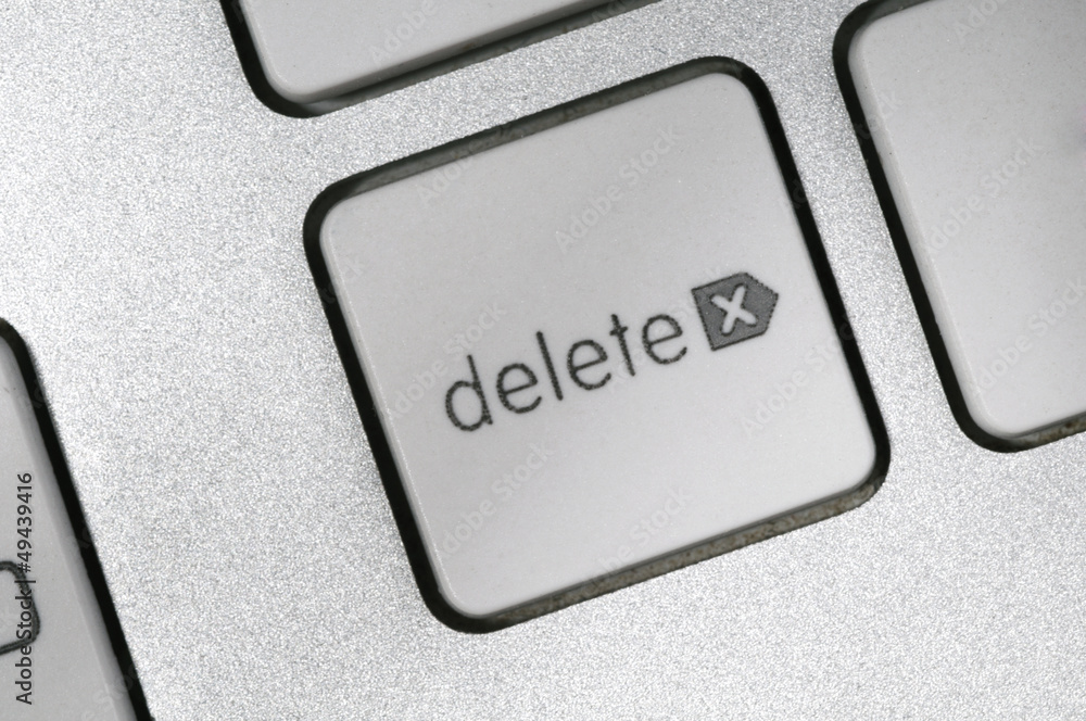 Fototapete delete key on computer keyboard
