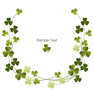 Shamrocks decoration border クローバー シャムロック ボーダー 装飾 デザイン