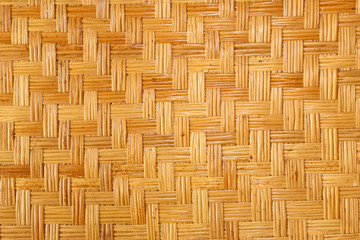 Bamboo weaving decorated on the wall