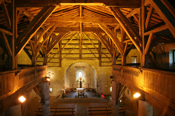 ermita de la antigua interior de madera zumárraga país vasco 0964f