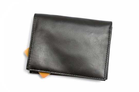 Black wallet and Credit card