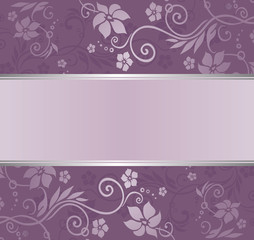 violet and silver  luxury vintage wallpaper with copyspace