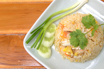 fried rice with shrimp and crab,Thai cuisine