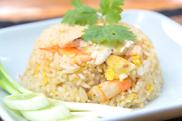 fried rice with shrimp and crab,Thai cuisine