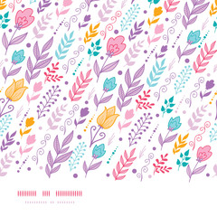 Vector colorful Dutch tulip field flowers elegant horizontal