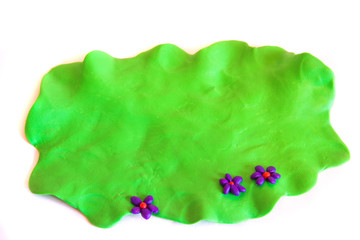 Plasticine green background