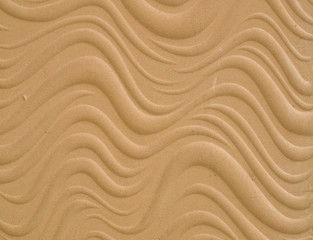 Texture of wave pattern's white cement bas relief wall