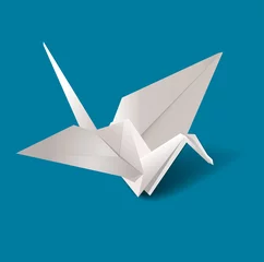 Fotobehang Geometrische dieren Kraan origami