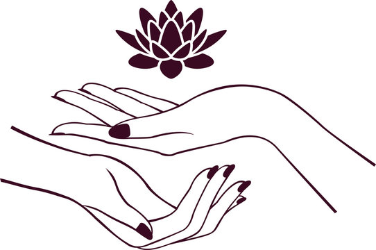 Hands with lotus