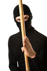 ninja in black mask
