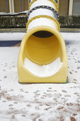 Slide with snow