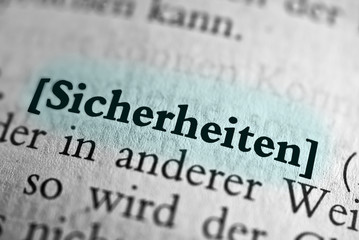 Sicherheiten - blau