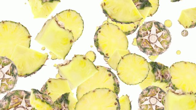 Falling Pineapples as background video (with Alpha)