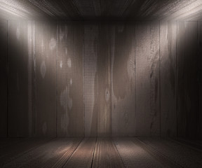 Gray Wooden Spotlight Room Background
