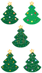 Vector collection of Christmas trees