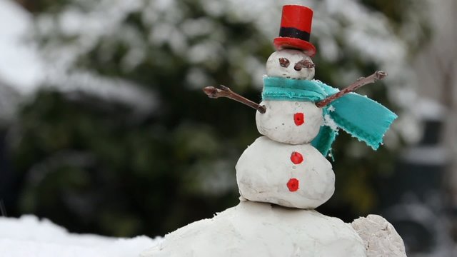 snowman in winter time