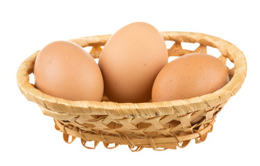 Eggs isolated on white background