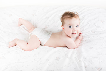 Cute funny baby with big beautiful eyes