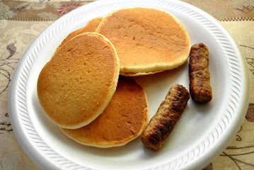 Flap Jacks and Sausage