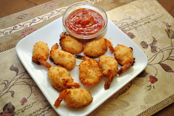 Cocktail Sauce with Breaded Shrimp
