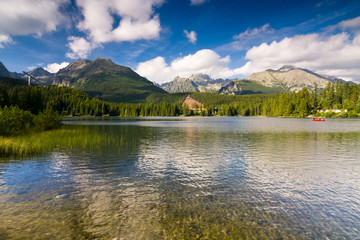 Strbske Pleso, lake in Slovakia in High Tatras