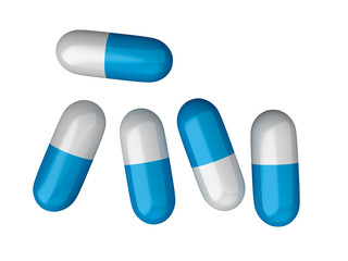 Medical, Blue Capsules