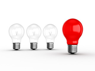 Red Light Bulb Leadership