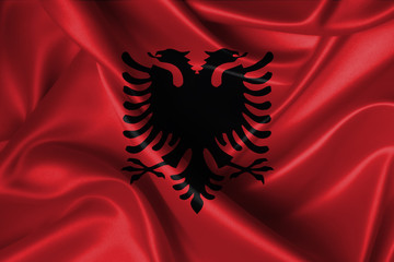 Wavy Flag of Albania.